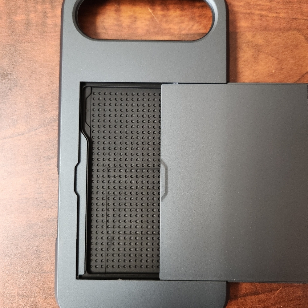 Apple Black Phone Case with Sliding Cover